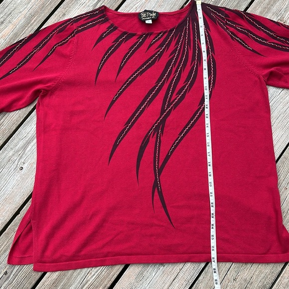 Bob Mackie Wearable Art designer sweater 1X - Picture 6 of 9